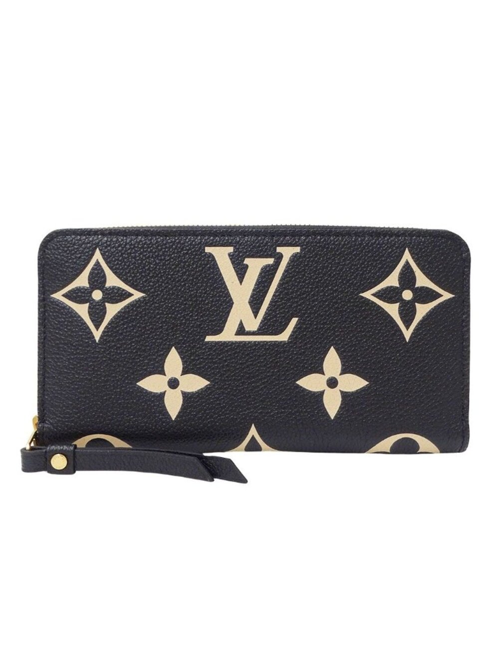 Louis Vuitton Wallet Monogram Bicolor Empreinte Zippy Noir Black Zip Around